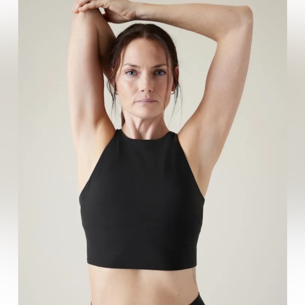 Athleta Black Sports Bra High Neck Supportive